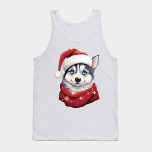 Christmas Husky Dog Tank Top